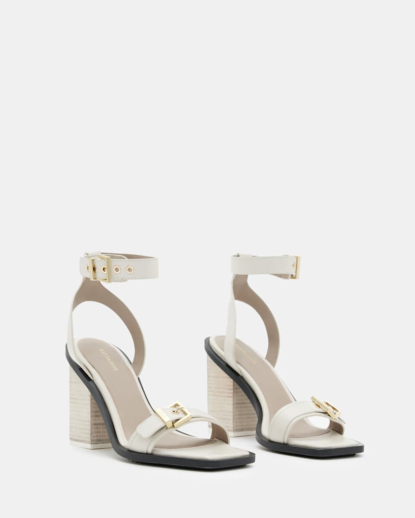 Pamela Leather Heel Sandals