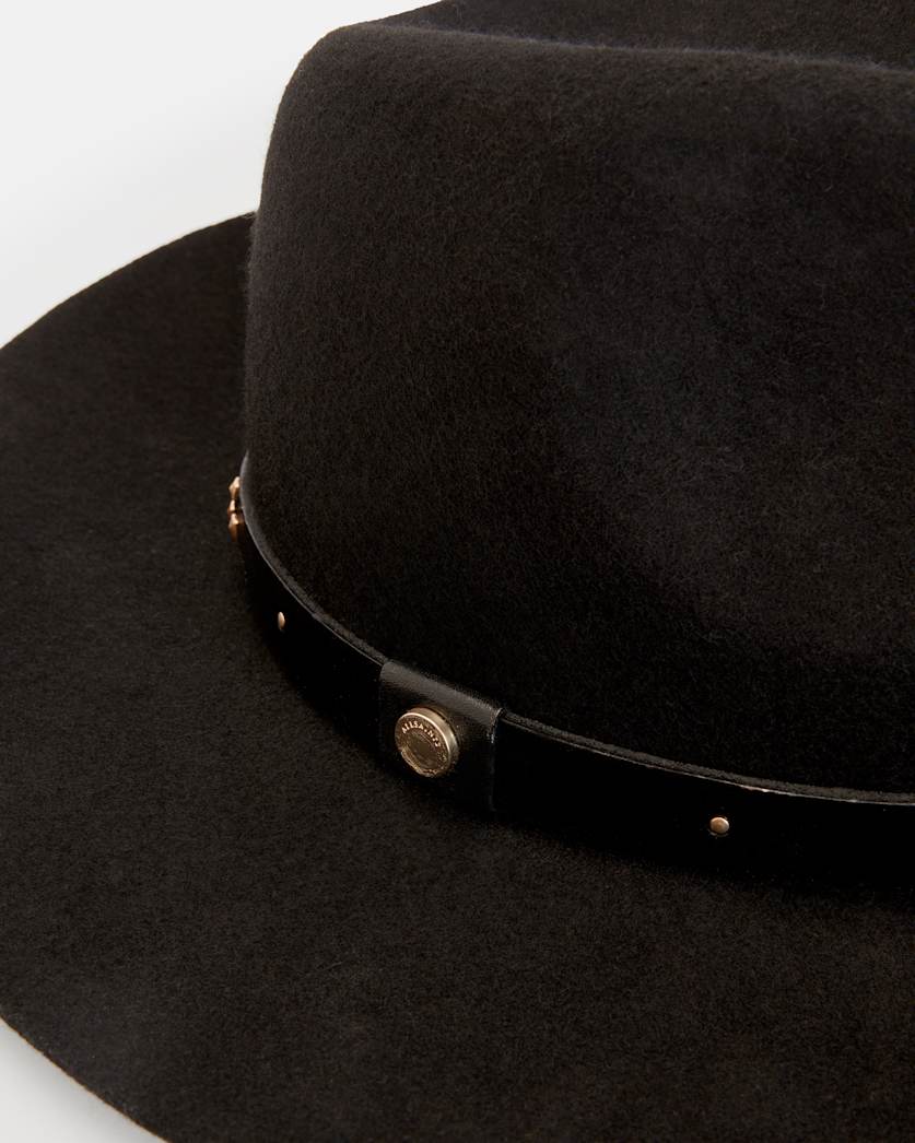 Nova Studded Leather Band Fedora Hat