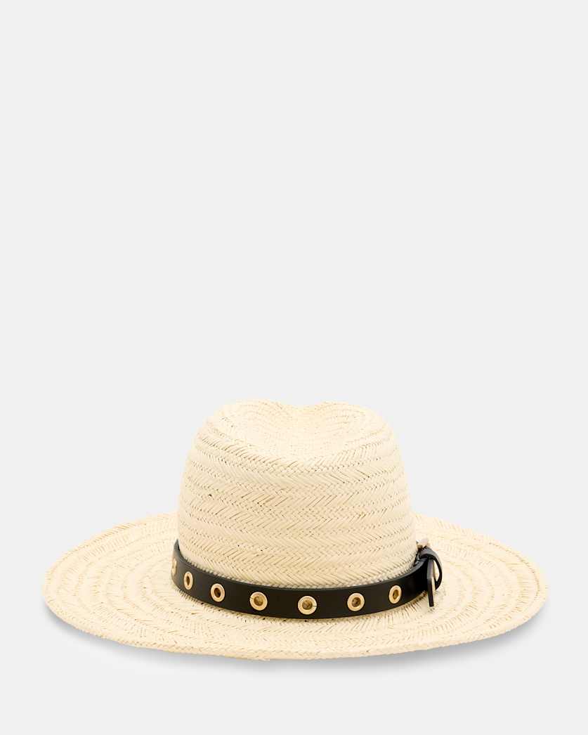 Delilah Straw Fedora Eyelet Hat