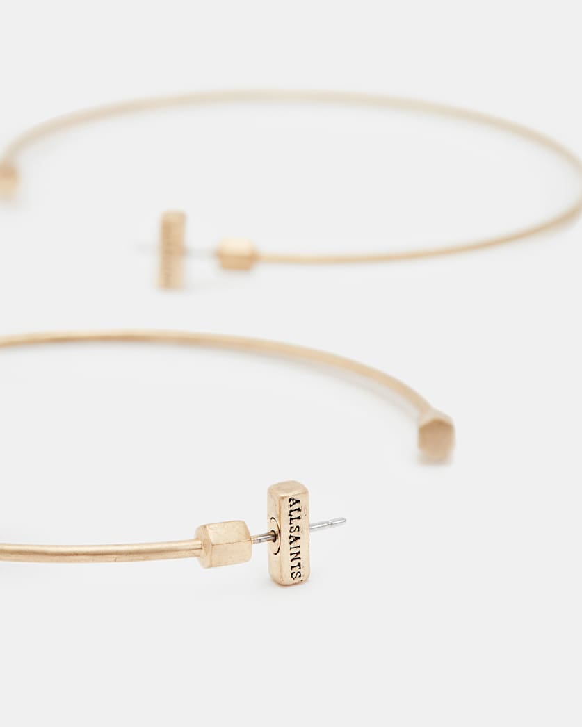 Skinny Gold-Tone Hoop Earrings