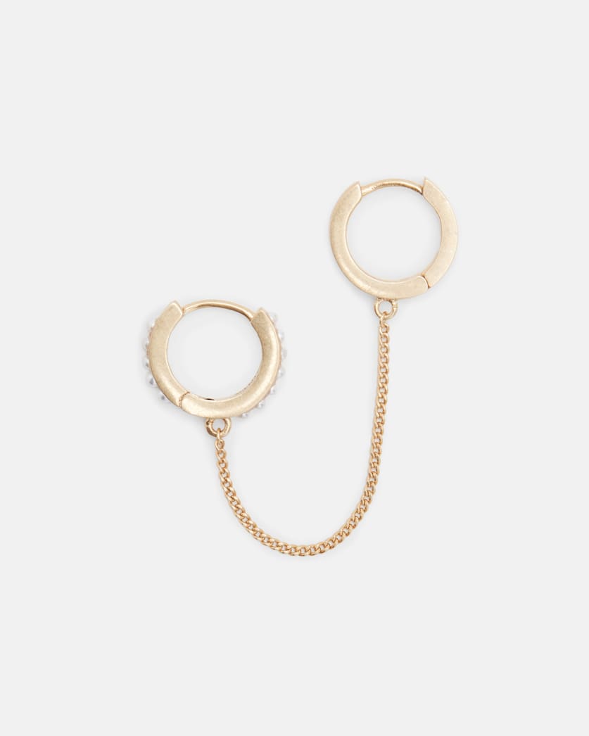 Mini Hoop Chain Earrings