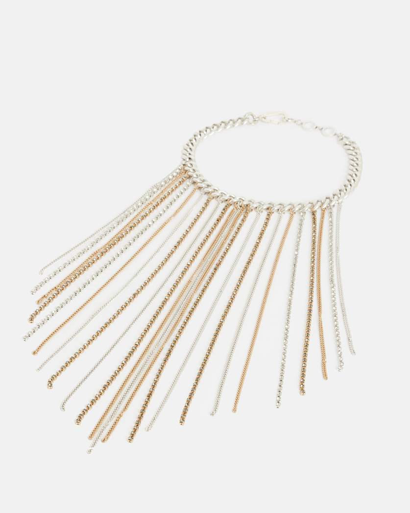 Katryna Fringed Multi Tonal Necklace