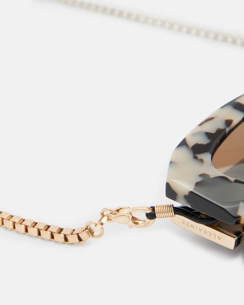 Two Tone Box Glasses Chain