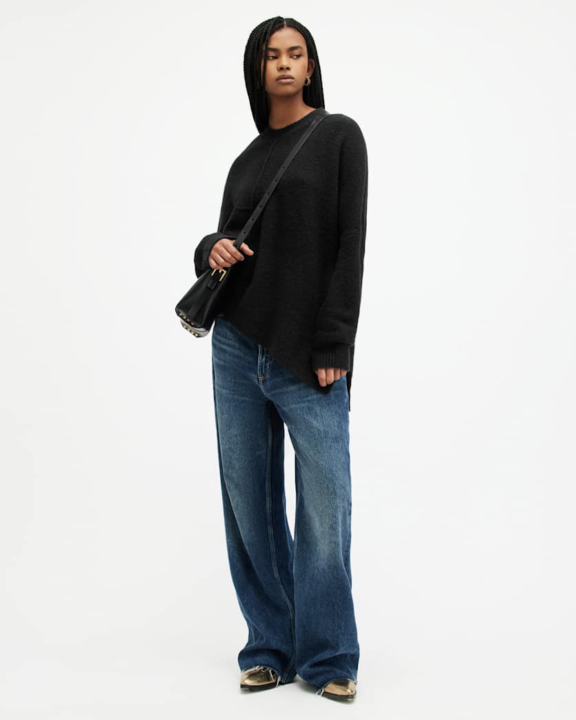 Lock Crew Neck Asymmetric Jumper