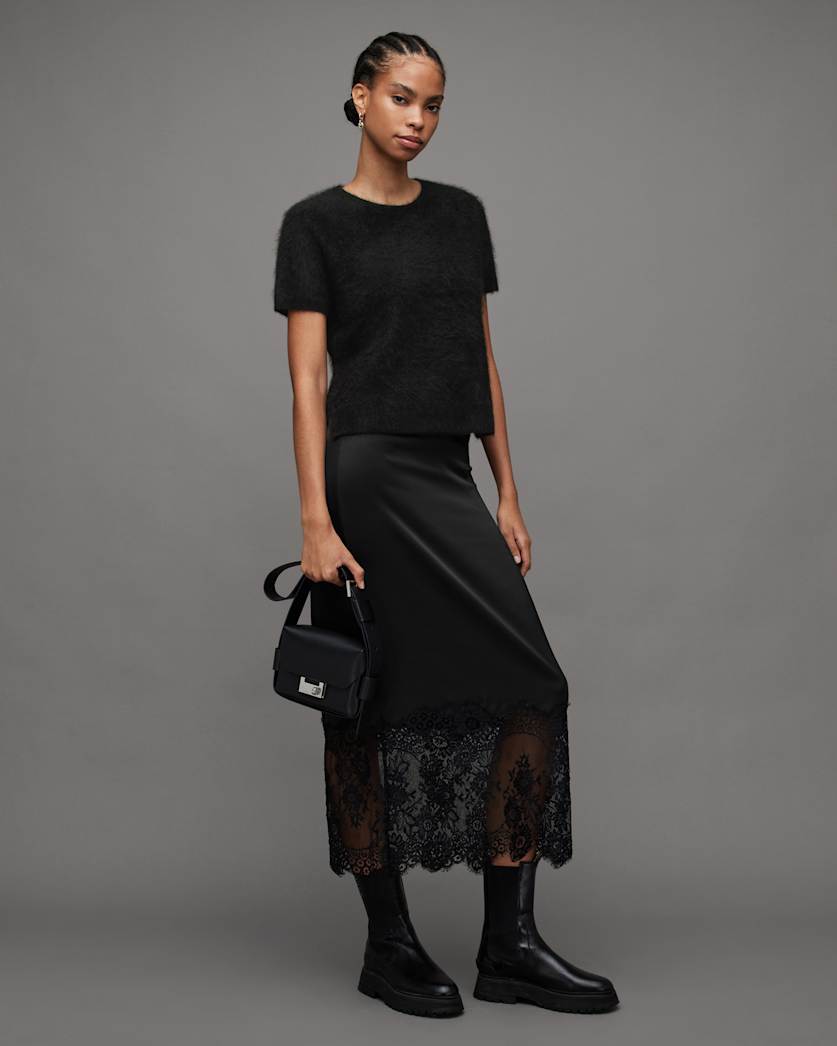 Rebel Brushed Cashmere Knitted T-Shirt