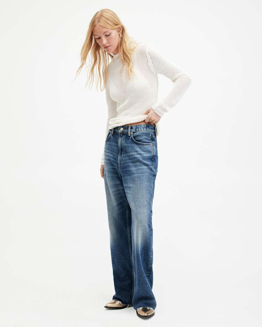 Avril Roll Neck Open Stitch Jumper