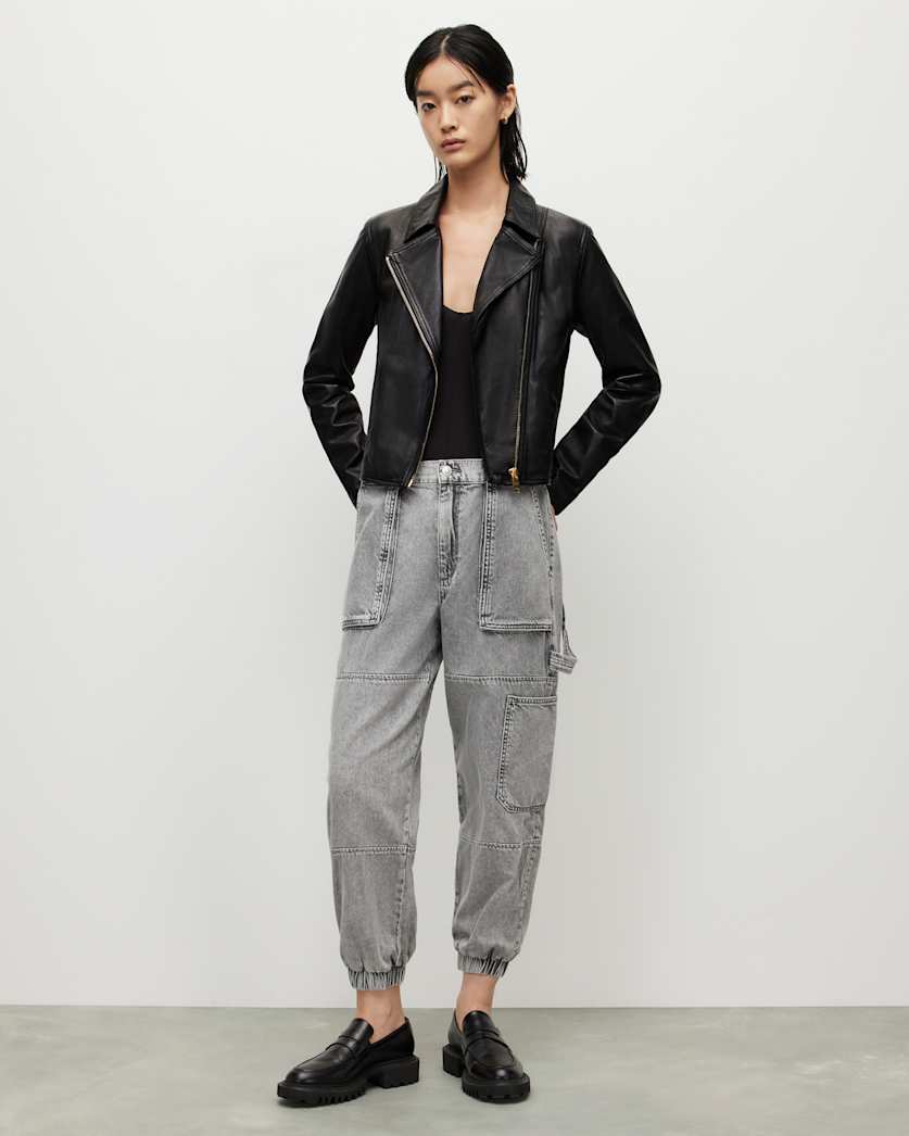 Vela Leather Biker Jacket