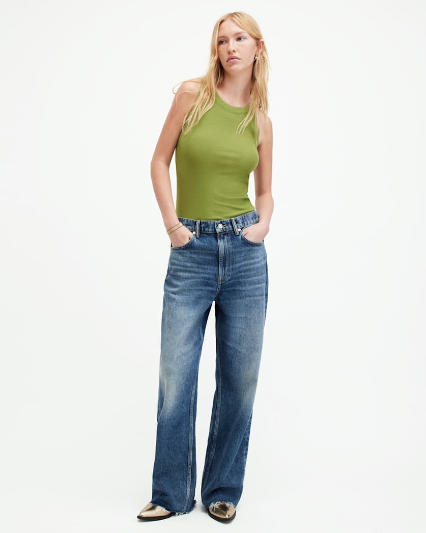 Rina Crew Neck Sleeveless Tank Top