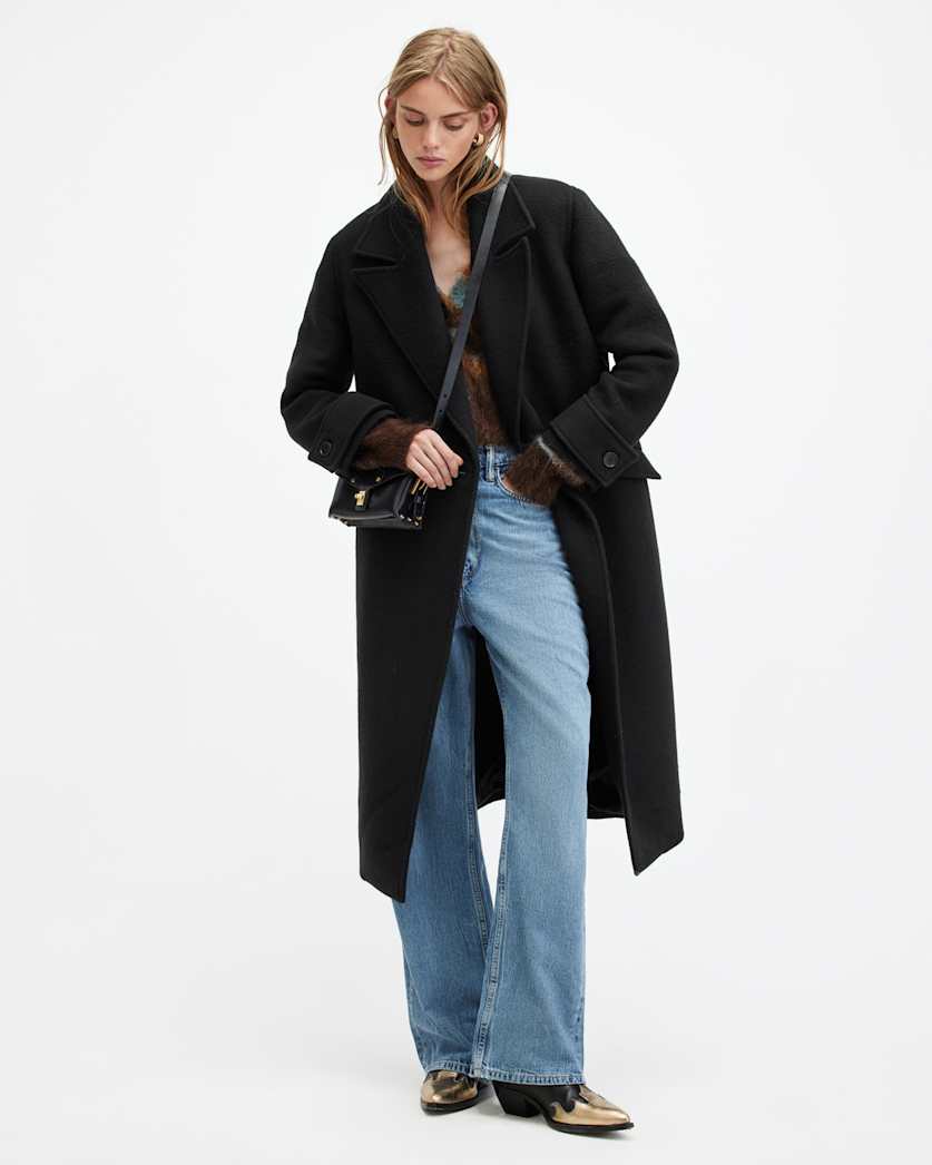 Mabel Double Breasted Long Line Coat