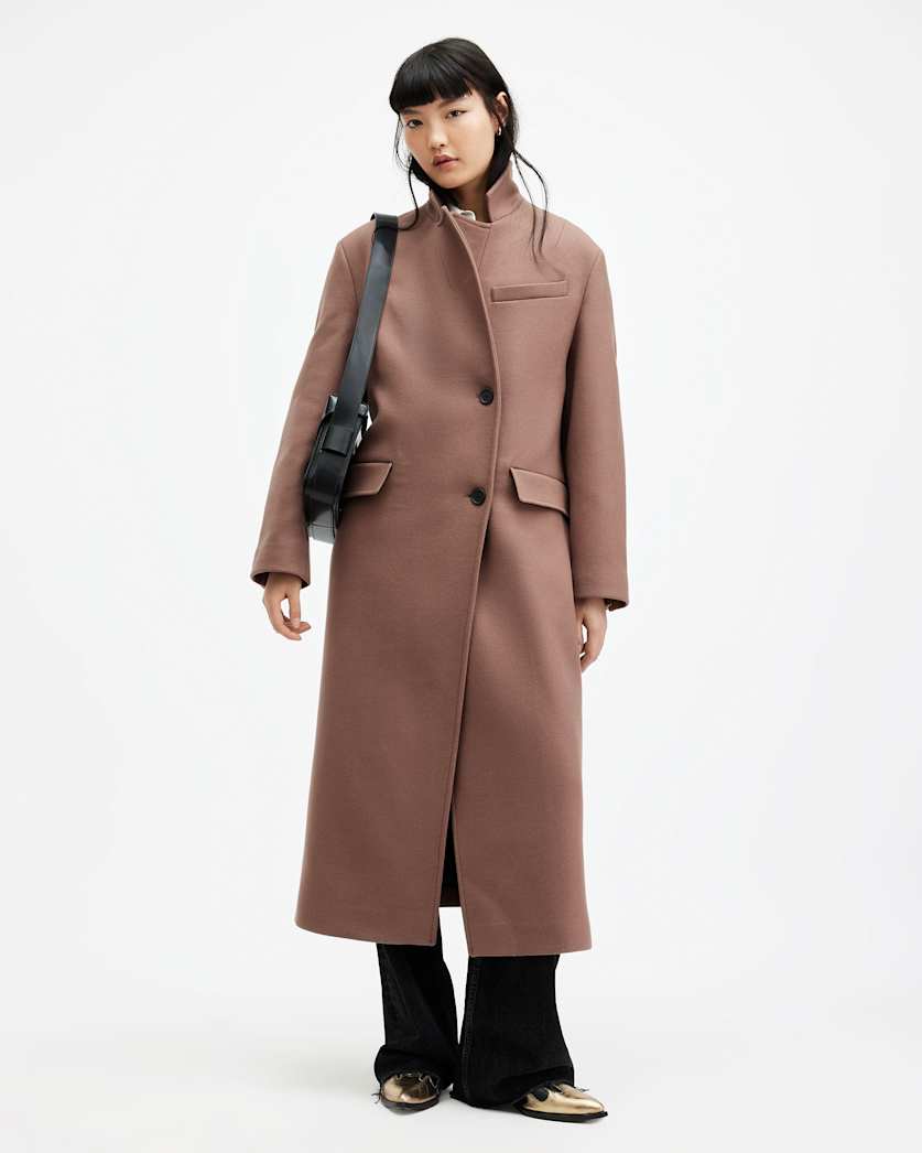 James Wool Blend Maxi Length Coat