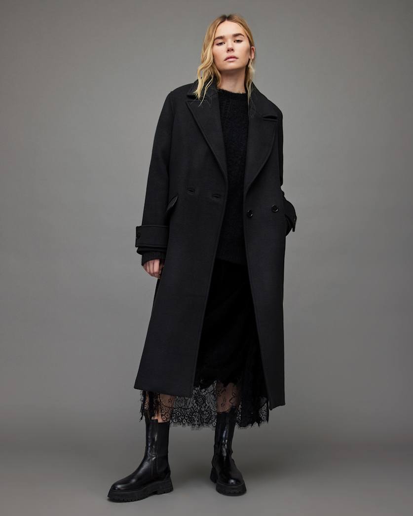 Mabel Oversized Wool Blend Long Coat