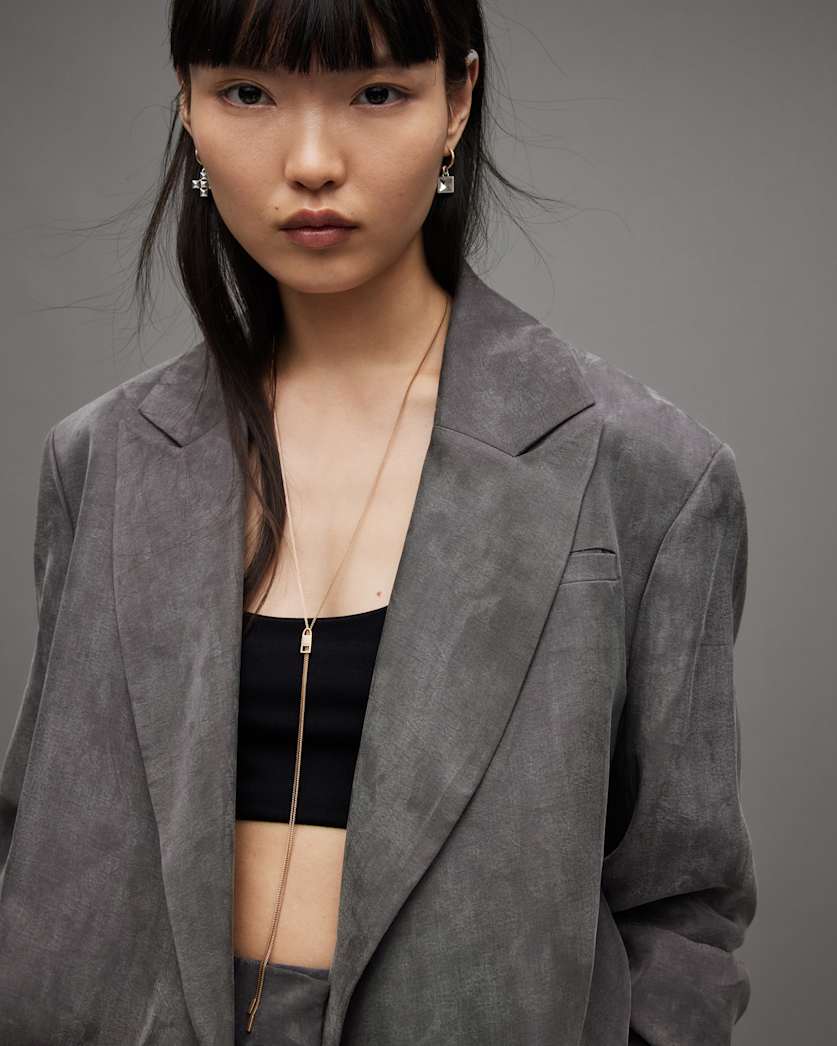 Elle Double Breasted Lightweight Blazer