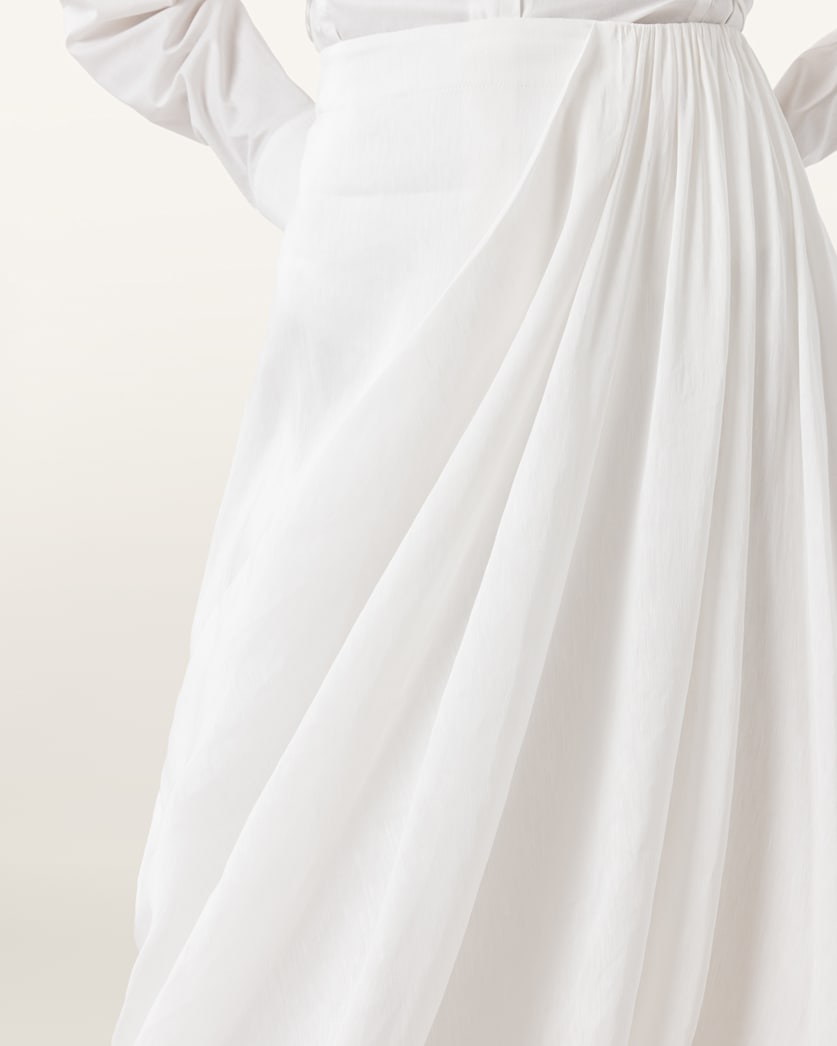 Nia Draped Midi Skirt