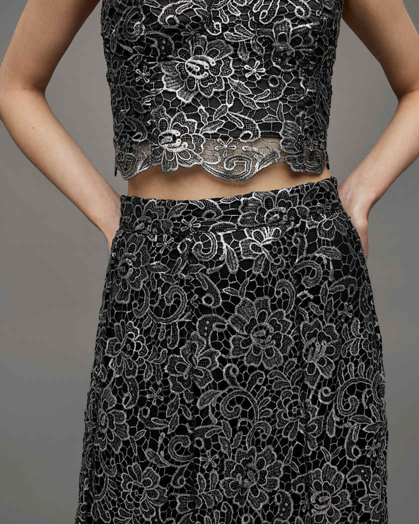 Camila Broderie Midi Skirt