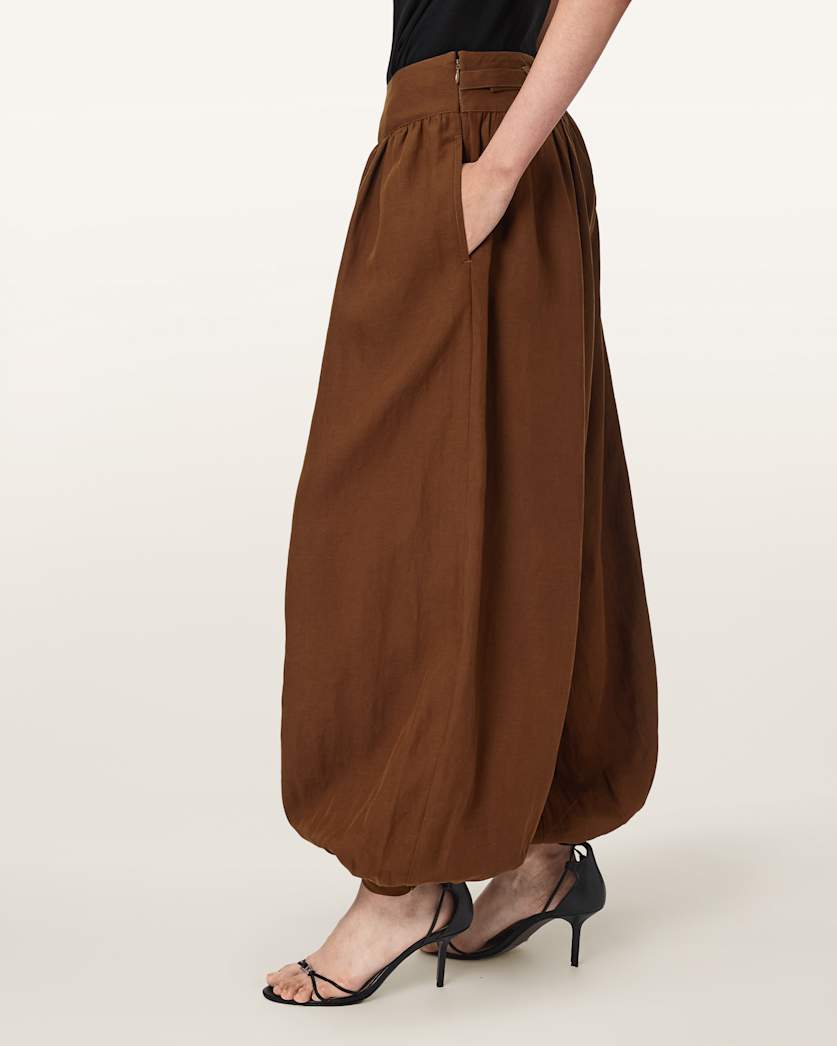 Harrie Linen Blend Baggy Fit Trousers