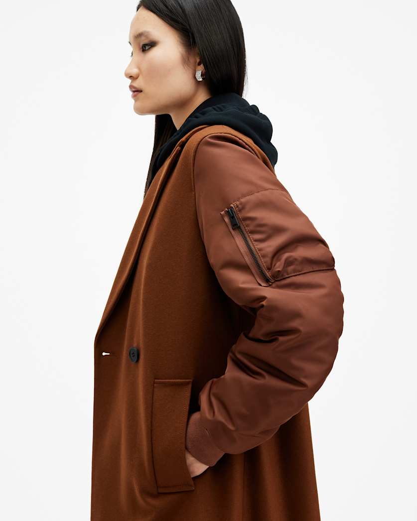 Paulah Wool Blend Double Breasted Coat