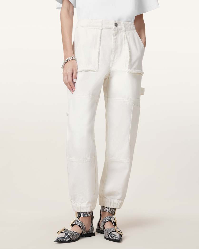 Mila Tapered Cargo Denim Trousers