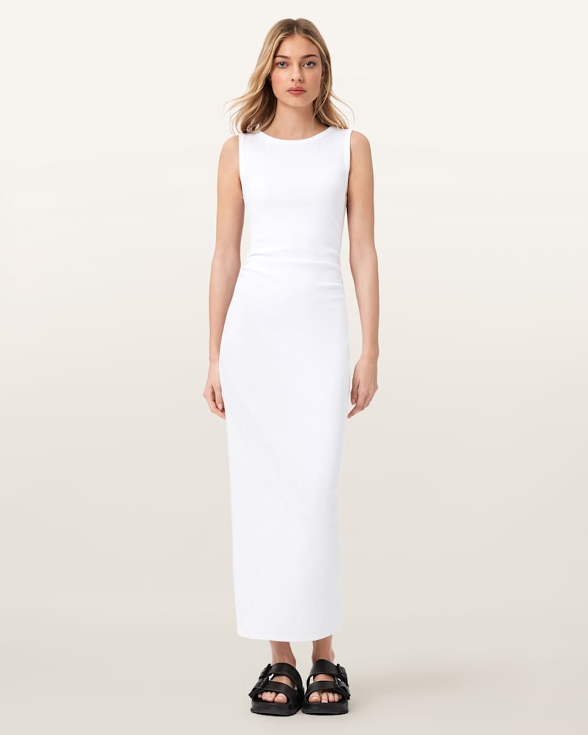 princess polly baby blue dress Snow White Knit Bodycon Midi Dress – Gabi Swimwear main image 1