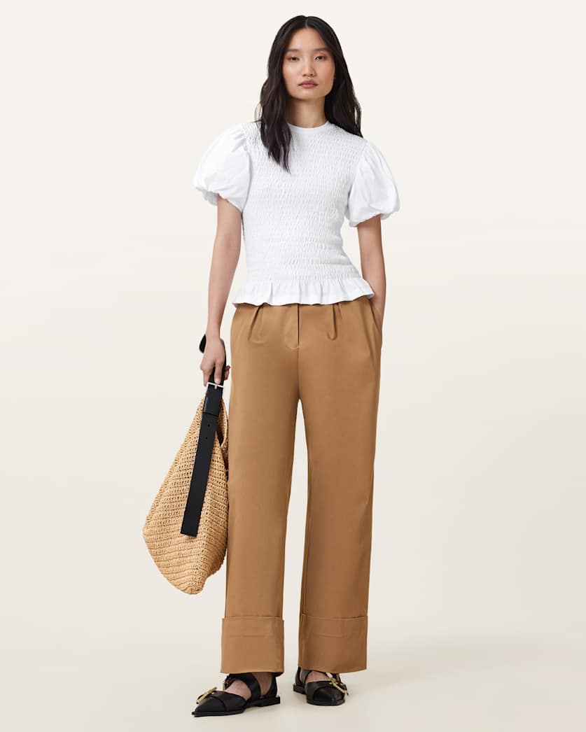 Dael Smocked Slim Top