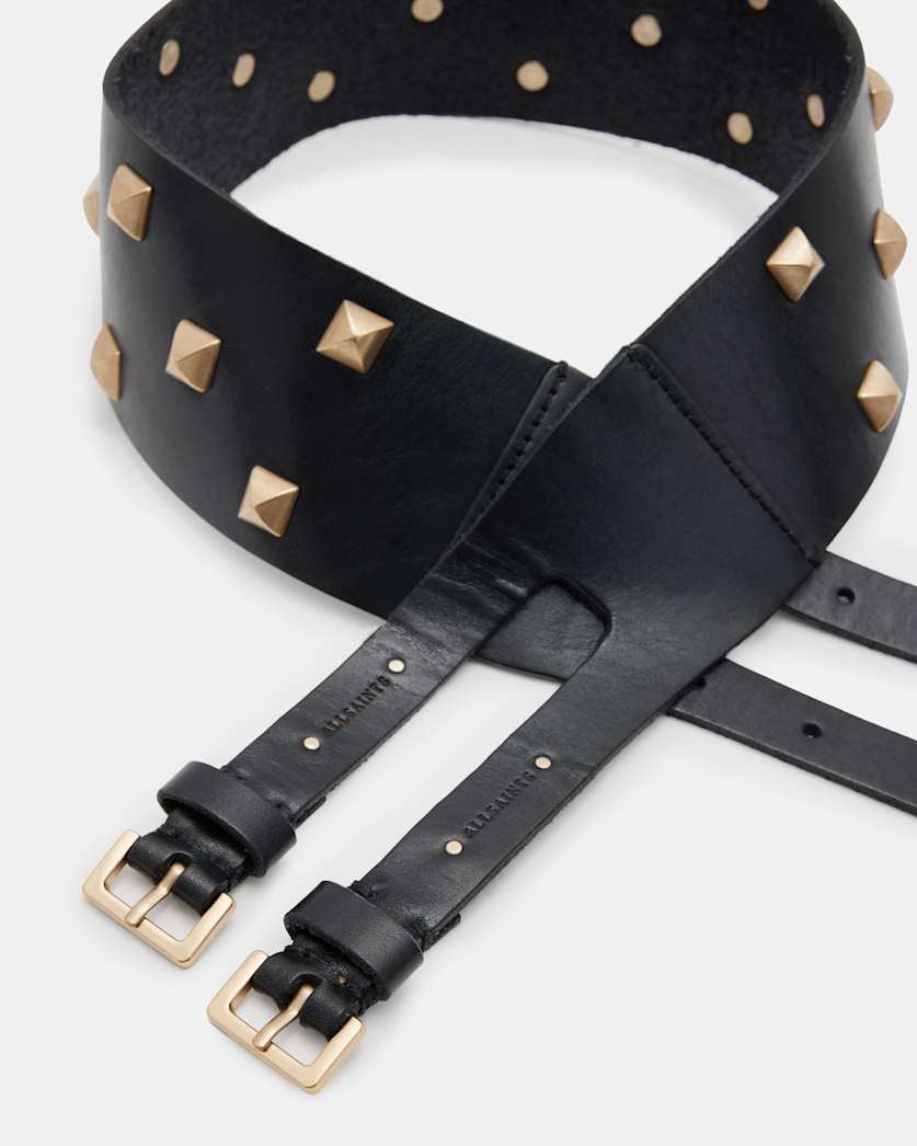 Sonia Studded Double Leather Belt