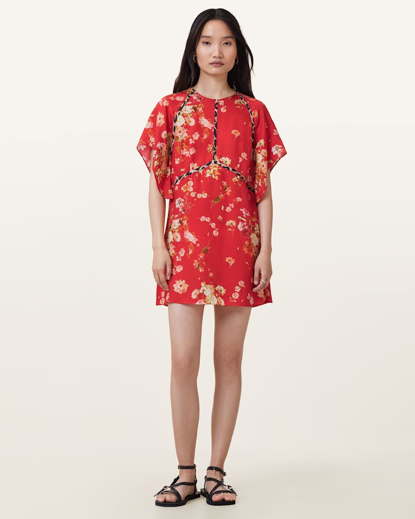 Xena Floral Print Mini Dress