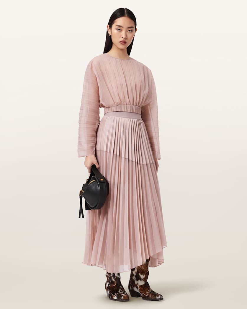 Micaela Pleated Sheer Top