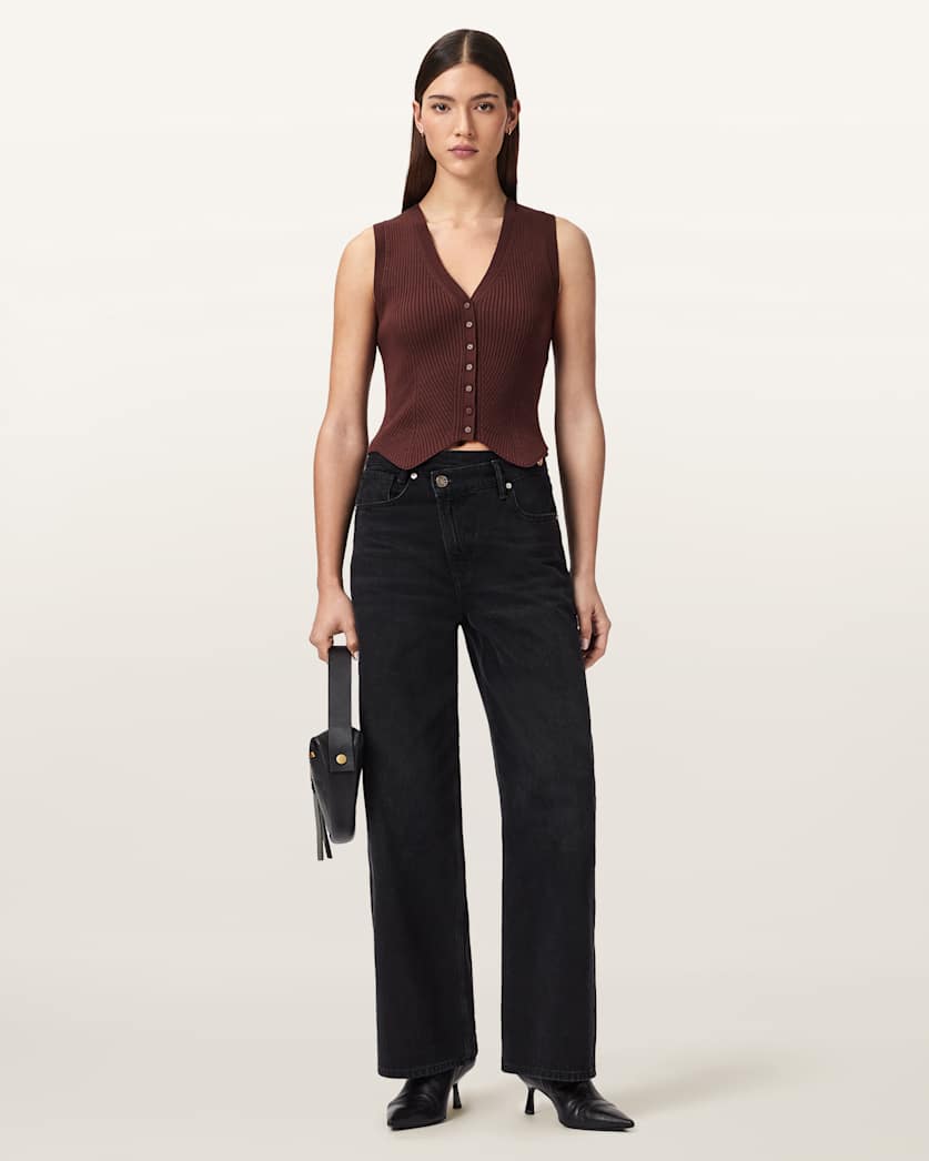 Cruz Ribbed Knitted Waistcoat