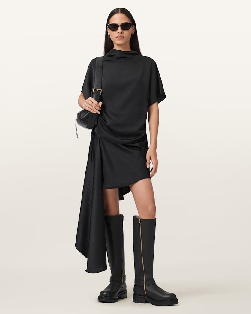 Leslie Satin Short Sleeve Top