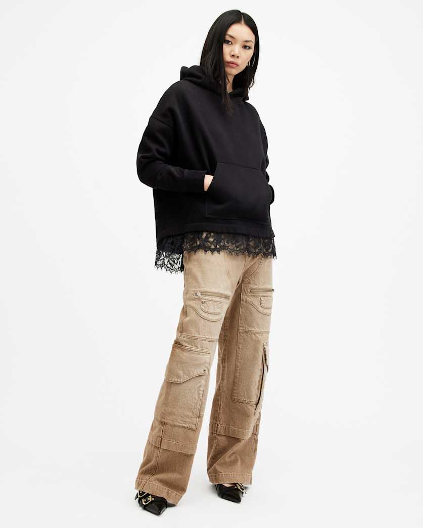 Lee Lace Panelled Hoodie