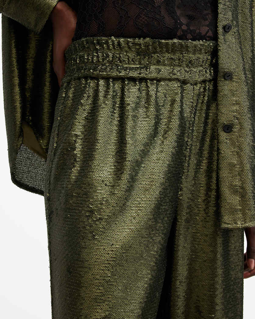 Charli Wide Leg Sequin Trousers
