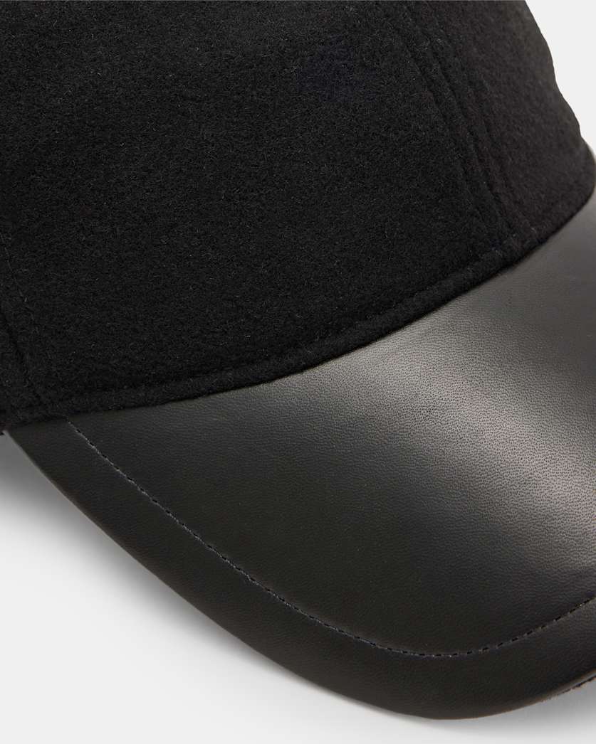 Wool Leather Baseball Cap