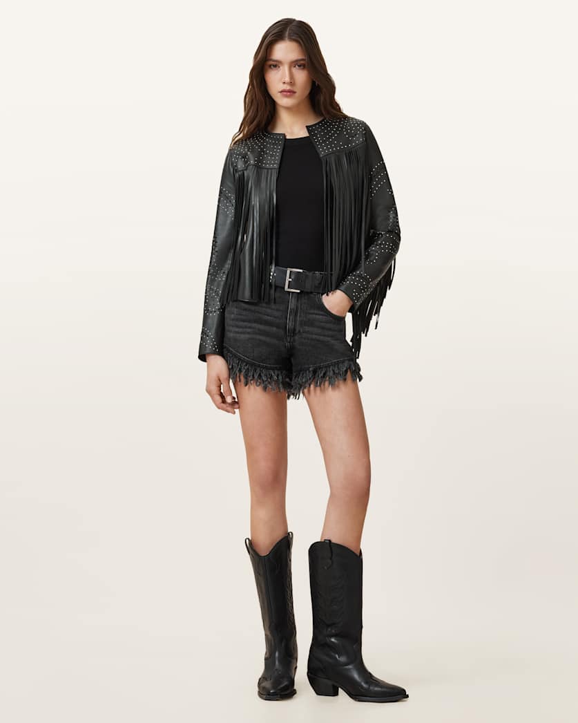 Asta Leather Tassel Jacket