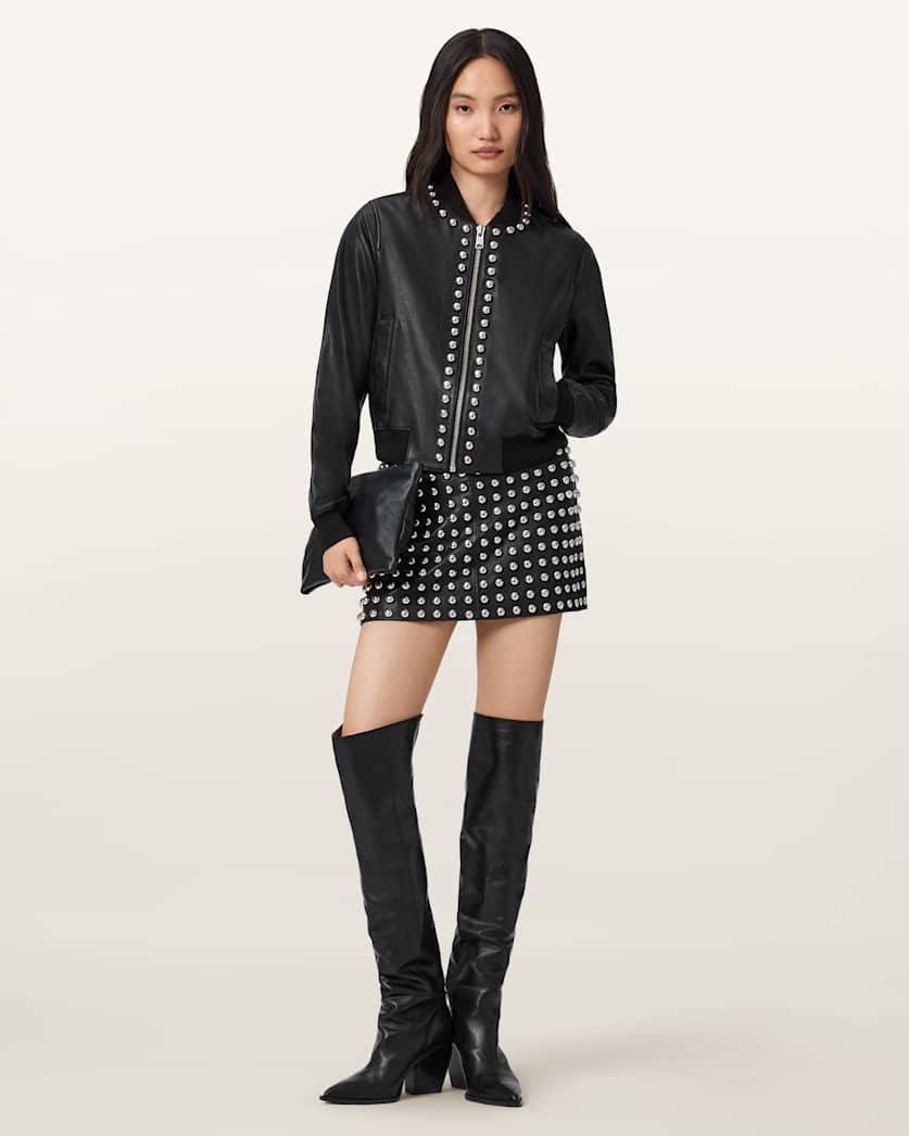 Orten Wilder Leather Bomber Jacket