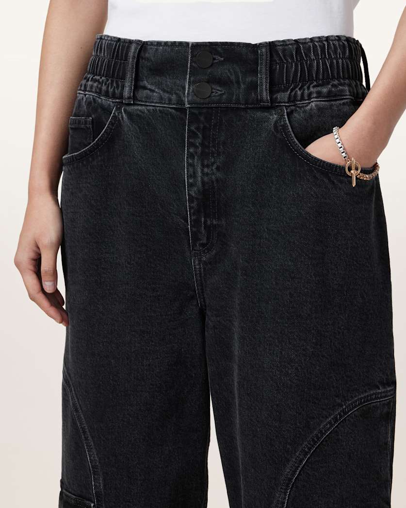 Daisy Mae Tapered Leg Cargo Denim Jeans