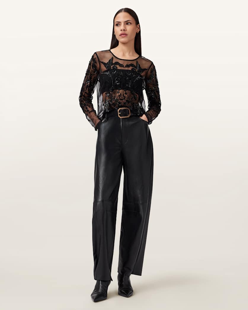 Greta Embellished Tulle Top