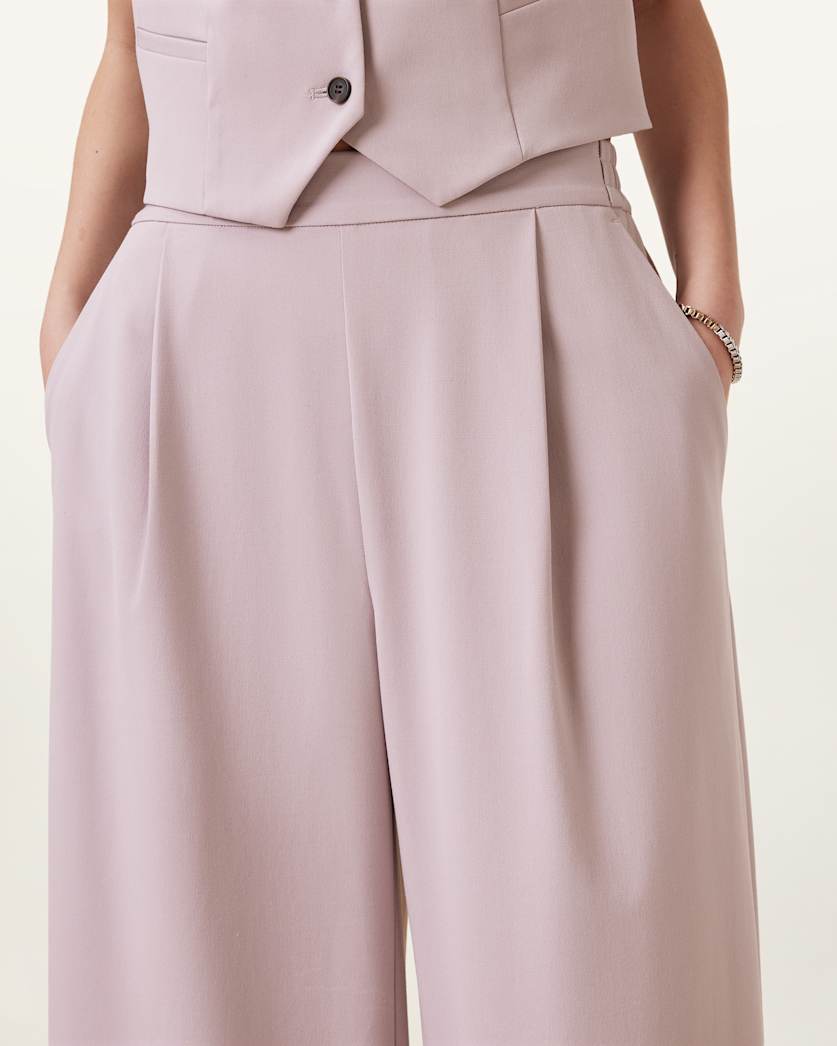 Aleida Lightweight Wide-Leg Trousers