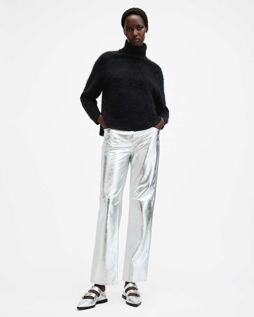 Rebel Brushed Cashmere Roll Neck Jumper