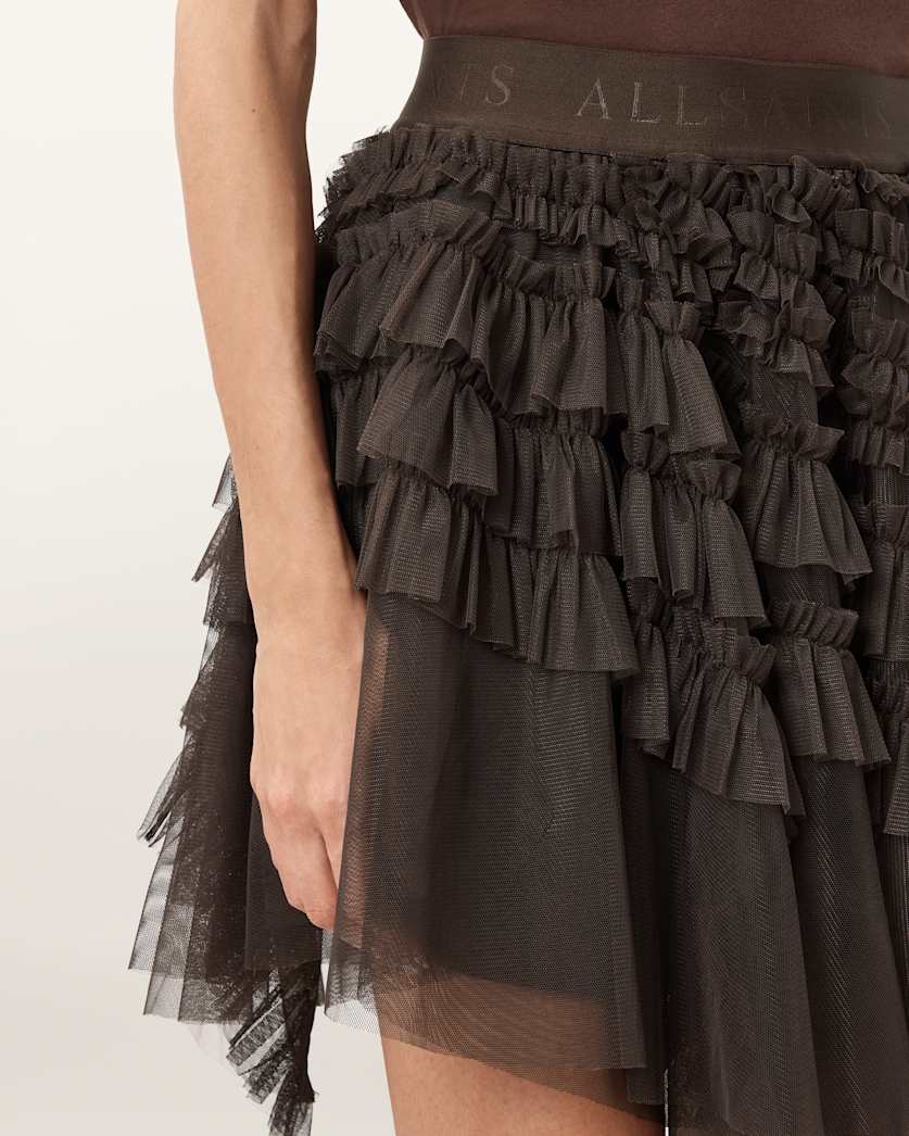 Jayde Ruffled Tulle Mini Skirt