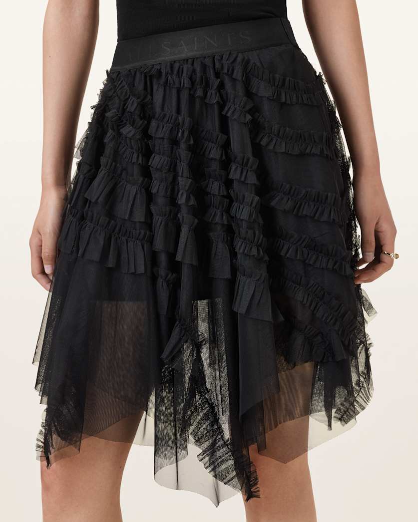 Jayde Ruffled Tulle Mini Skirt