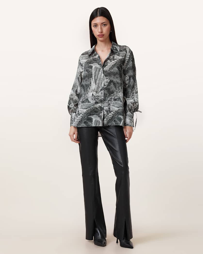 Leyla Silk Linen Blend Shirt