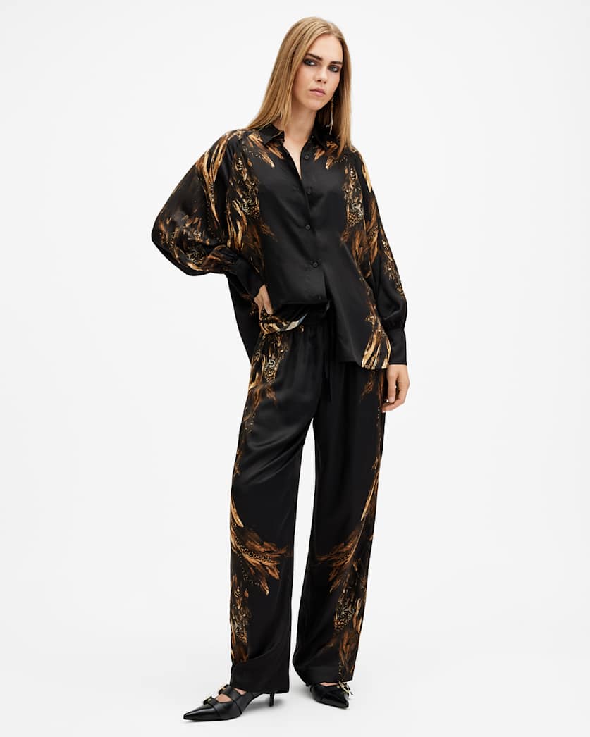 Oana Silk Blend Printed Shirt