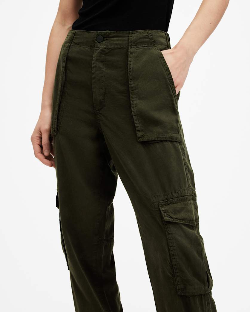 Freda Lightweight Denim Cargo Trousers