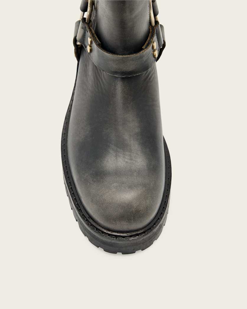 Maddie Leather Biker Boots