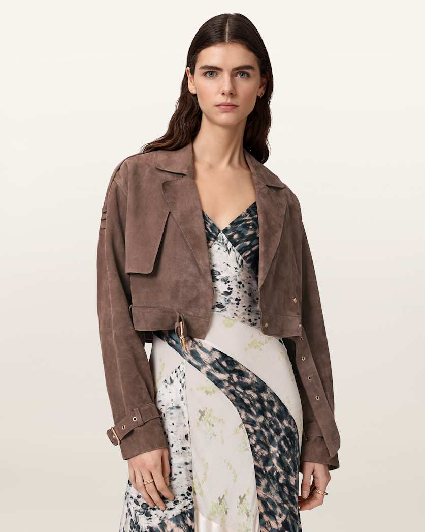 Ophelia Cropped Suede Jacket