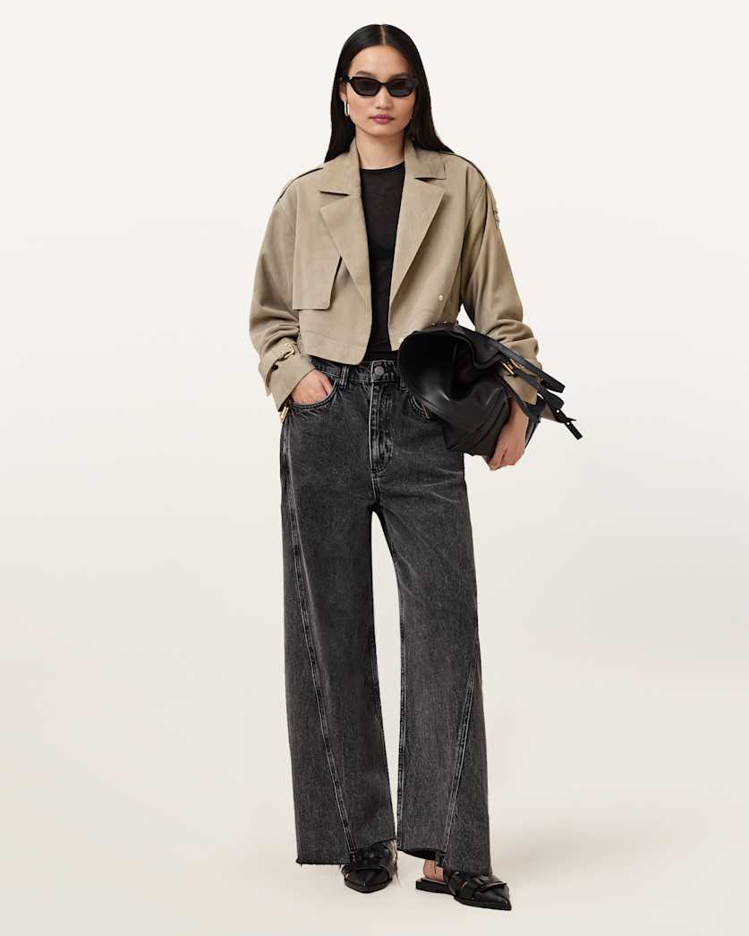 Ophelia Cropped Suede Jacket