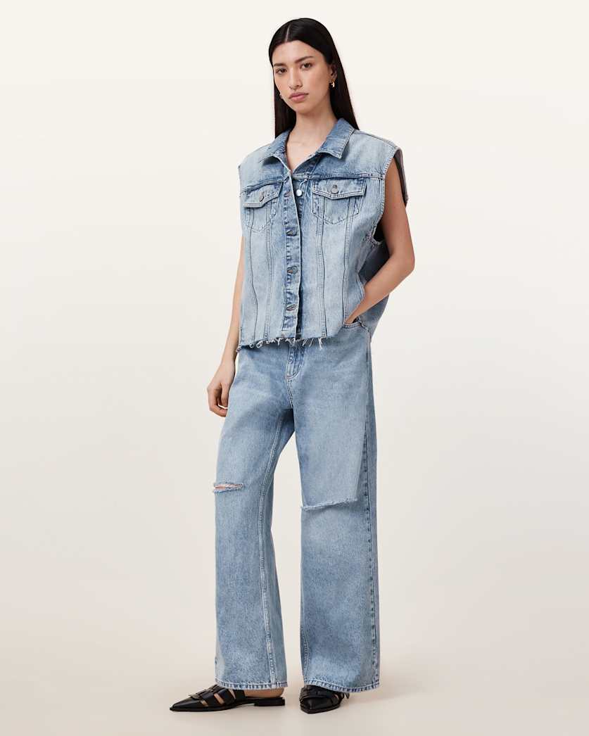 Laura Embellished Denim Waistcoat