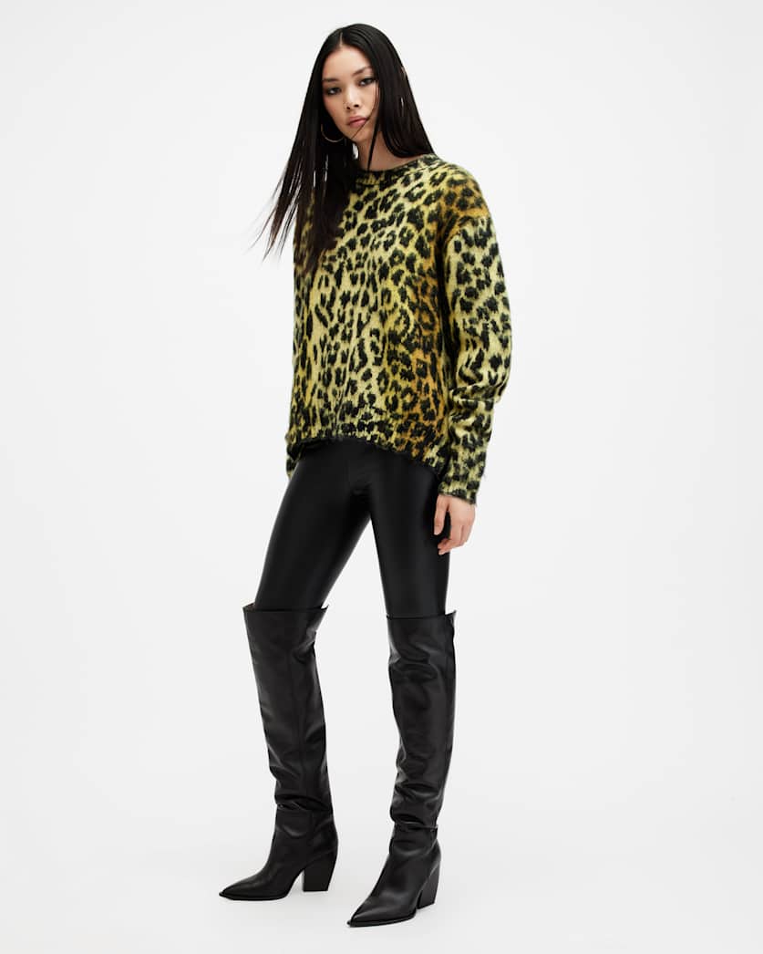 Lex Oversized Leopard Print Jumper