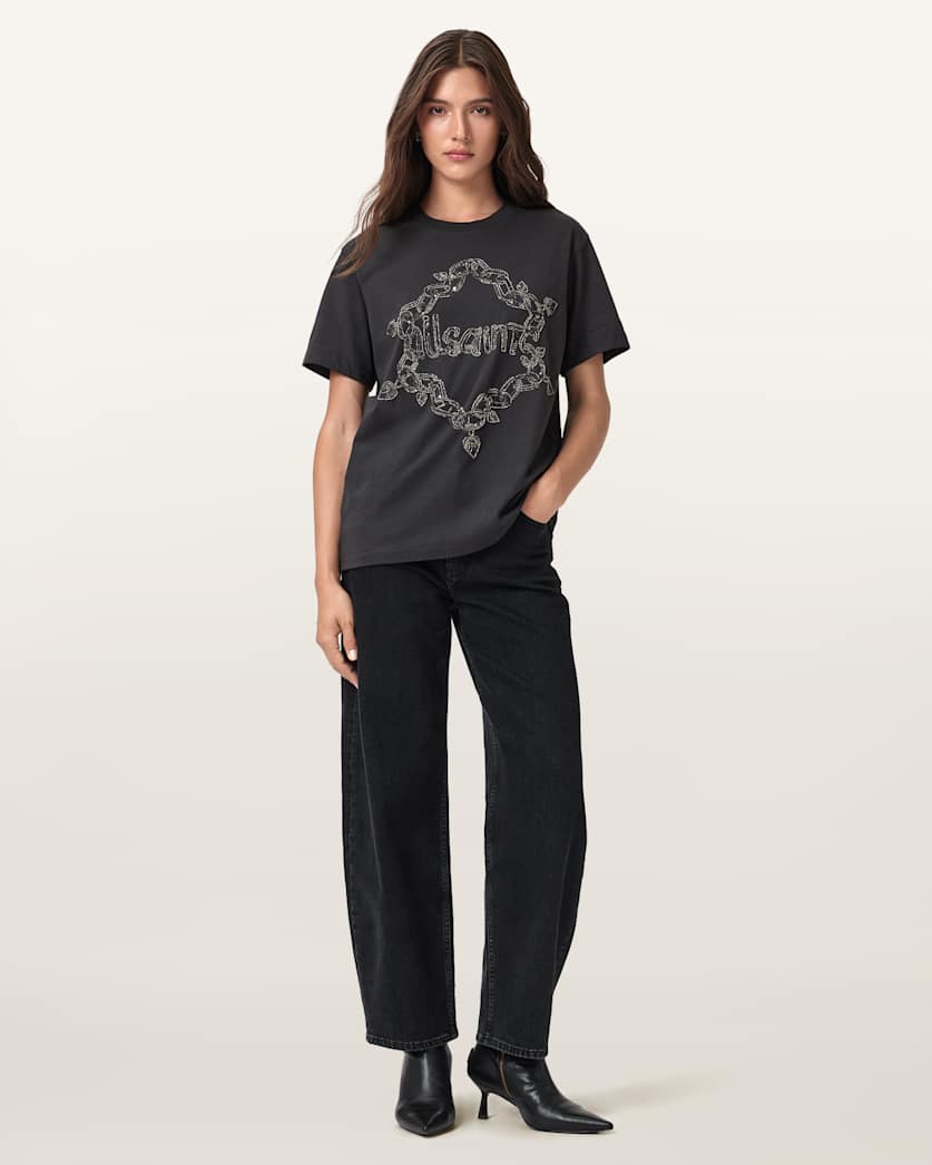 Drip Embellished Boyfriend T-Shirt
