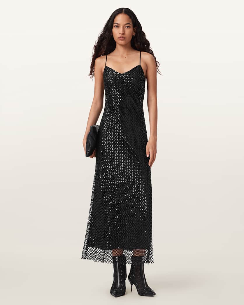 Chantelle Sequin Midi Slip Dress