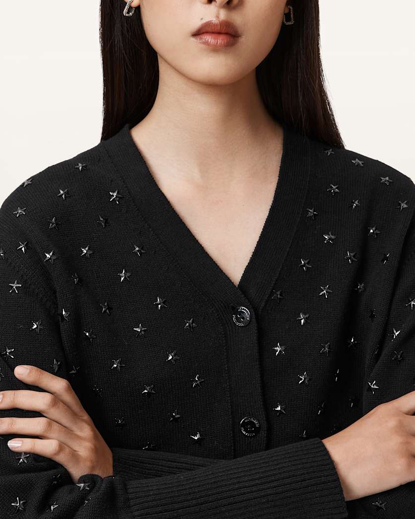 Mazzy Cropped Embellished Cardigan